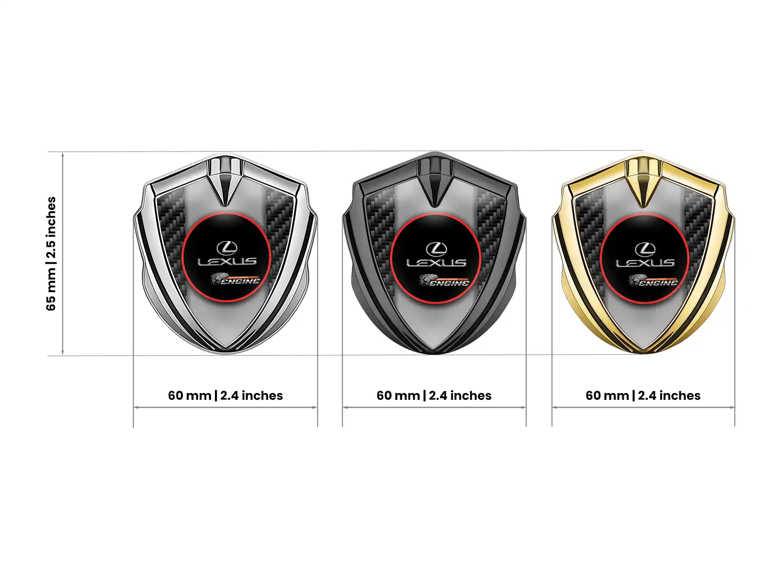 Lexus Emblem Auto Abzeichen Renn Design Glänzend Finish